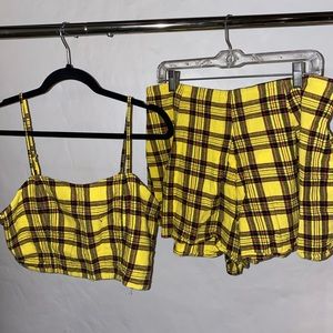 Target- Yellow Plaid Set